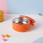 Whale Double Walled Anti-Slip Feeding Bowl Orange 400 ml Nestasia