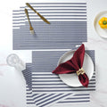 Striped PVC Table Mat Set of 6 Nestasia