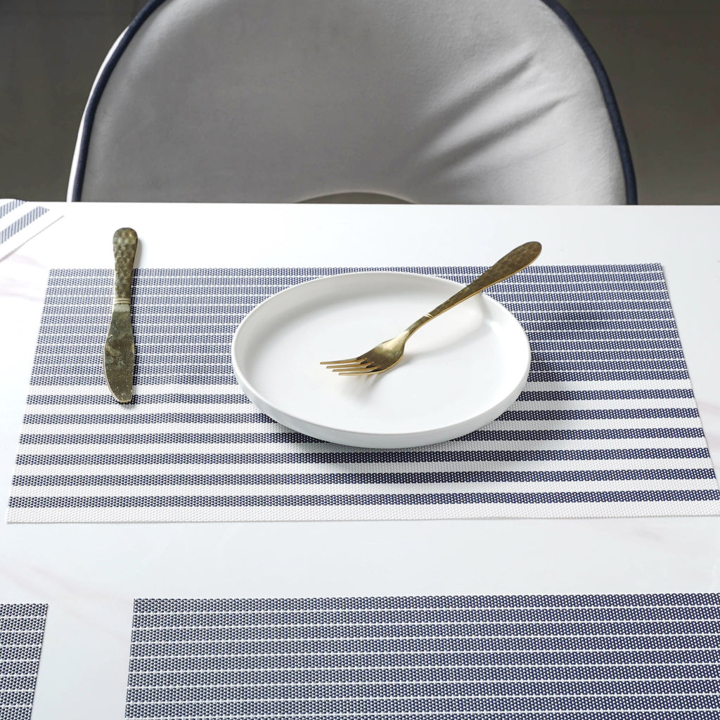 Striped PVC Table Mat Set of 6 Nestasia
