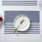 Striped PVC Table Mat Set of 6 Nestasia