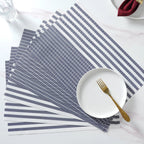 Striped PVC Table Mat Set of 6 Nestasia