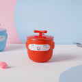 Cartoon Double Wall Stainless Steel Baby Bowl Red 200 ml Nestasia