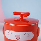 Cartoon Double Wall Stainless Steel Baby Bowl Red 200 ml Nestasia