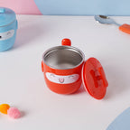 Cartoon Double Wall Stainless Steel Baby Bowl Red 200 ml Nestasia