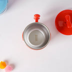 Cartoon Double Wall Stainless Steel Baby Bowl Red 200 ml Nestasia