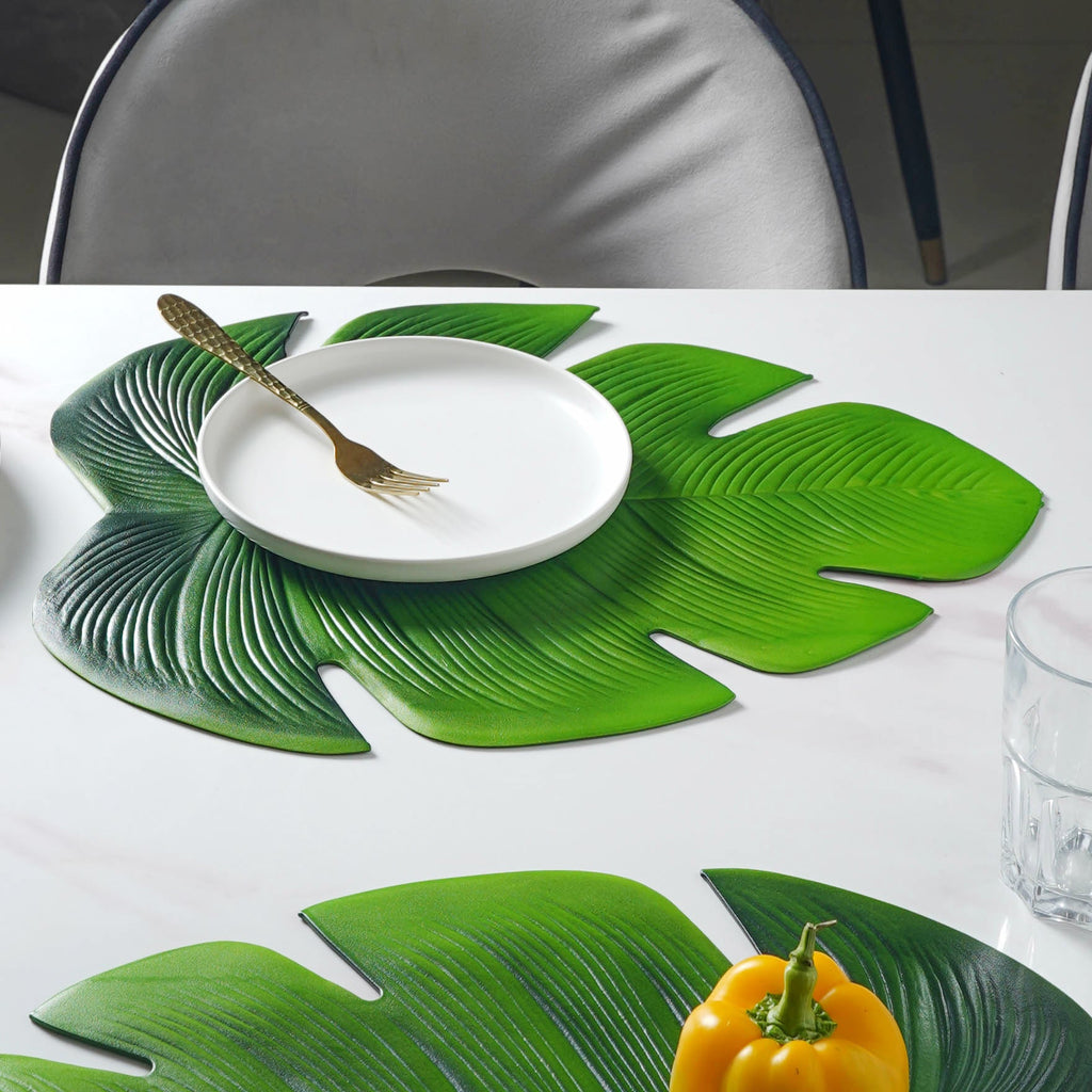 Vinyl Leaf Placemat Set of 2 Nestasia