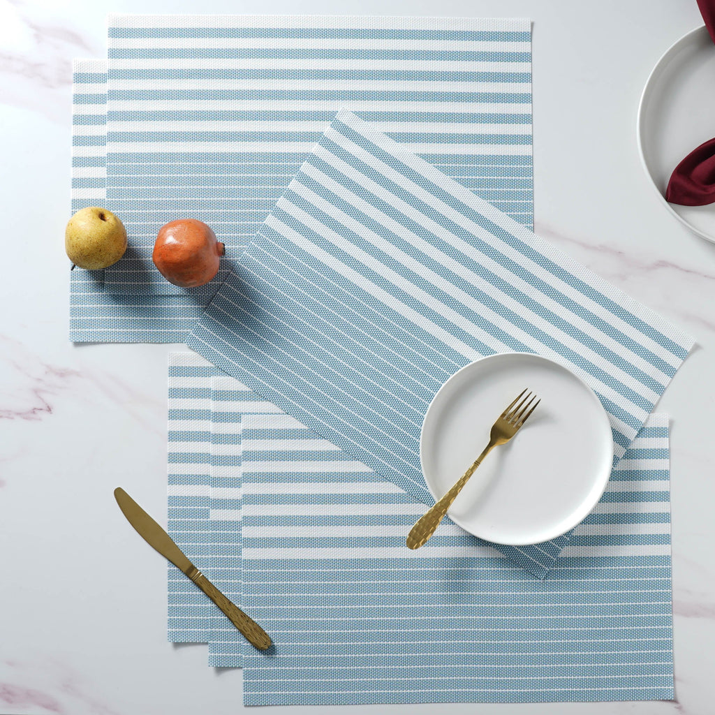 Pastel Blue Table Mat Set of 6 Nestasia
