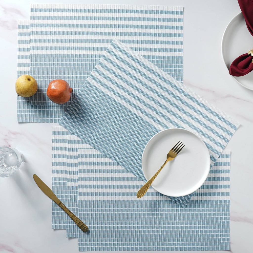 Pastel Blue Table Mat Set of 6 Nestasia