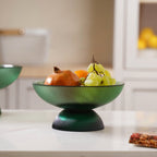 Ribbed Emerald Fruit Bowl Small Nestasia