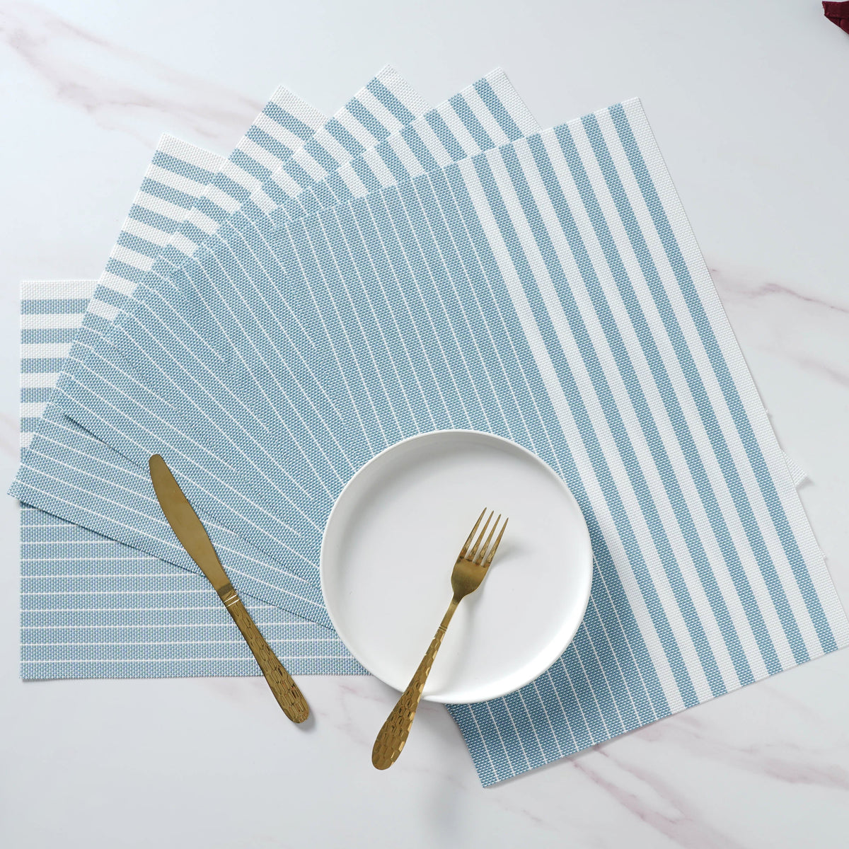 Pastel Blue Table Mat Set of 6 Nestasia