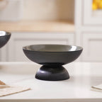 Ribbed Grey Fruit Bowl Small Nestasia