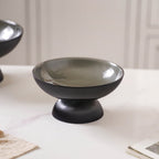 Ribbed Grey Fruit Bowl Small Nestasia