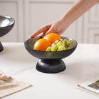 Ribbed Grey Fruit Bowl Small Nestasia