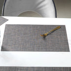 Black Brown PVC Table Mat Set of 6 Nestasia