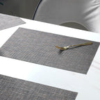 Black Brown PVC Table Mat Set of 6 Nestasia