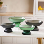 Ribbed Grey Fruit Bowl Large Nestasia