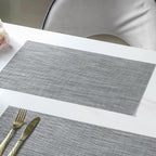White-grey PVC Table Mat Set of 6 Nestasia