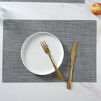 White-grey PVC Table Mat Set of 6 Nestasia