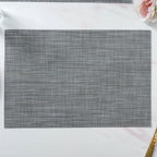 White-grey PVC Table Mat Set of 6 Nestasia