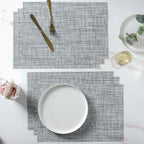 Grey PVC Table Mat Set of 6 Nestasia