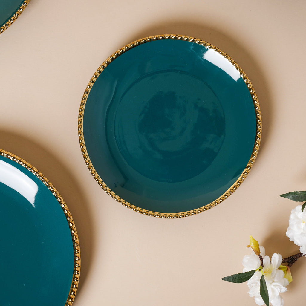 Green And White Elysian 22 Piece Dinnerware For 6 Nestasia
