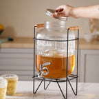 Glass Drink Dispenser With Stand Nestasia
