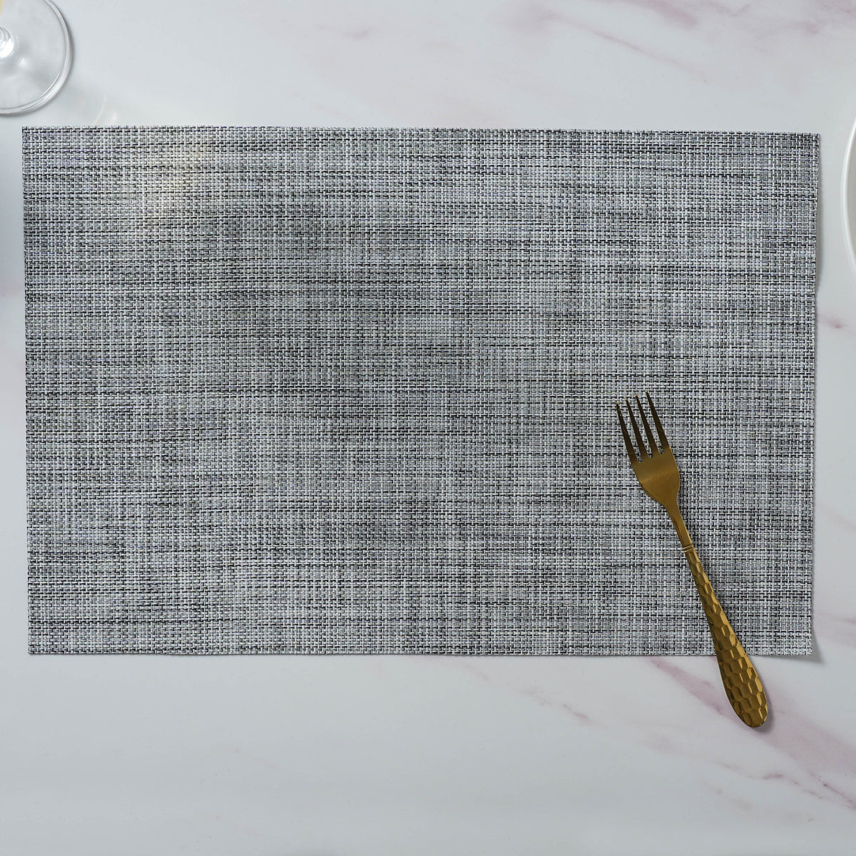 Grey PVC Table Mat Set of 6 Nestasia