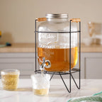 Glass Drink Dispenser With Stand Nestasia