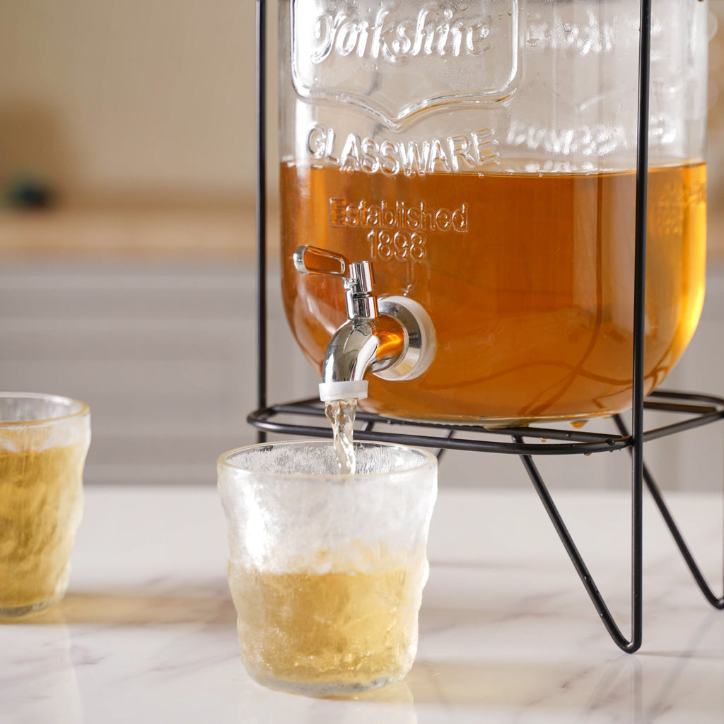 Glass Drink Dispenser With Stand Nestasia