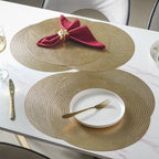 Round Gold Placemat Set of 6 Nestasia