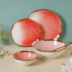 Pink Ombre 21 Piece Dinner Set For 6 Nestasia