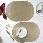 Round Gold Placemat Set of 6 Nestasia