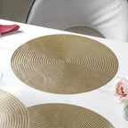 Round Gold Placemat Set of 6 Nestasia