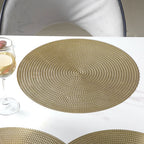Round Gold Placemat Set of 6 Nestasia