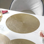 Round Gold Placemat Set of 6 Nestasia