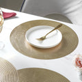 Round Gold Placemat Set of 6 Nestasia