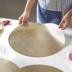 Round Gold Placemat Set of 6 Nestasia