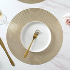 Round Gold Placemat Set of 6 Nestasia