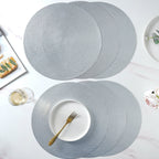 Round Silver Placemat Set of 6 Nestasia