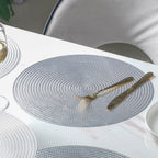 Round Silver Placemat Set of 6 Nestasia