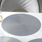 Round Silver Placemat Set of 6 Nestasia