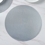 Round Silver Placemat Set of 6 Nestasia