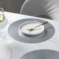 Round Silver Placemat Set of 6 Nestasia