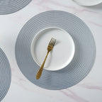 Round Silver Placemat Set of 6 Nestasia