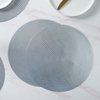 Round Silver Placemat Set of 6 Nestasia