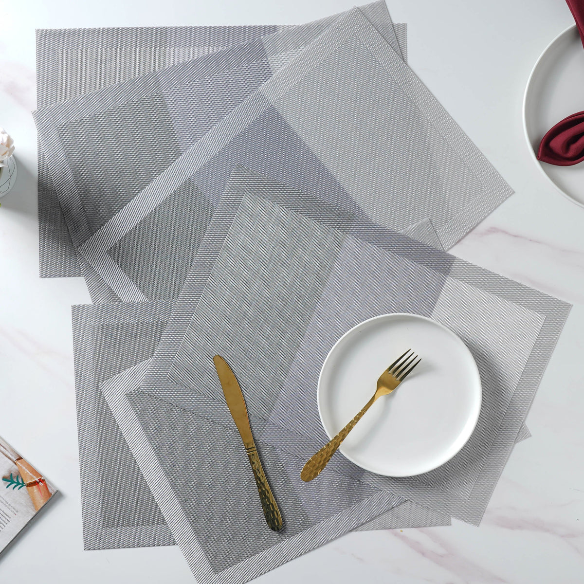 Grey Table Mat Set of 6 Nestasia