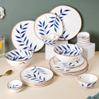 Palm Leaf 27 Piece Dinner Set For 6 Nestasia