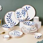 Palm Leaf 27 Piece Dinner Set For 6 Nestasia
