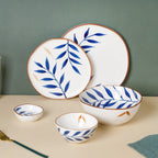 Palm Leaf 27 Piece Dinner Set For 6 Nestasia