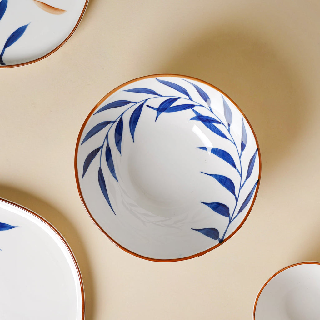 Palm Leaf 27 Piece Dinner Set For 6 Nestasia